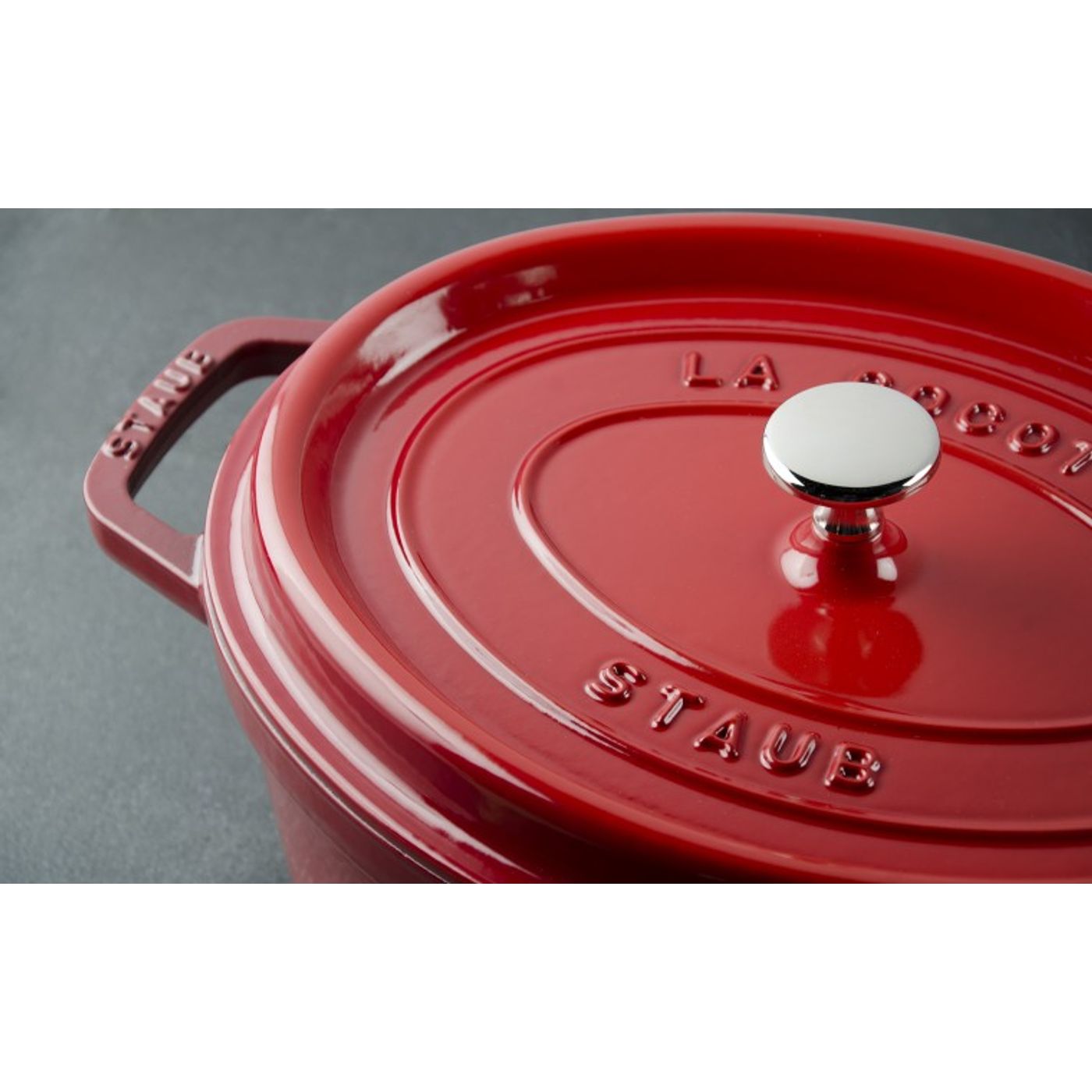 Cocotte en fonte ronde 24 cm cerise